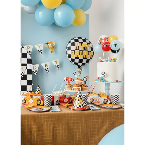 Folienballon Zielflagge, 45 cm PartyDeco 3