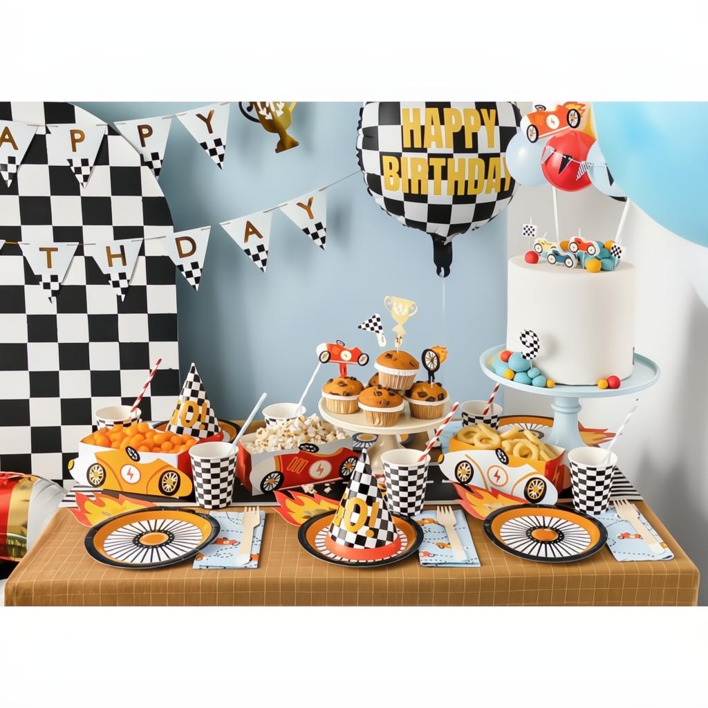 Folienballon Zielflagge, 45 cm PartyDeco 5
