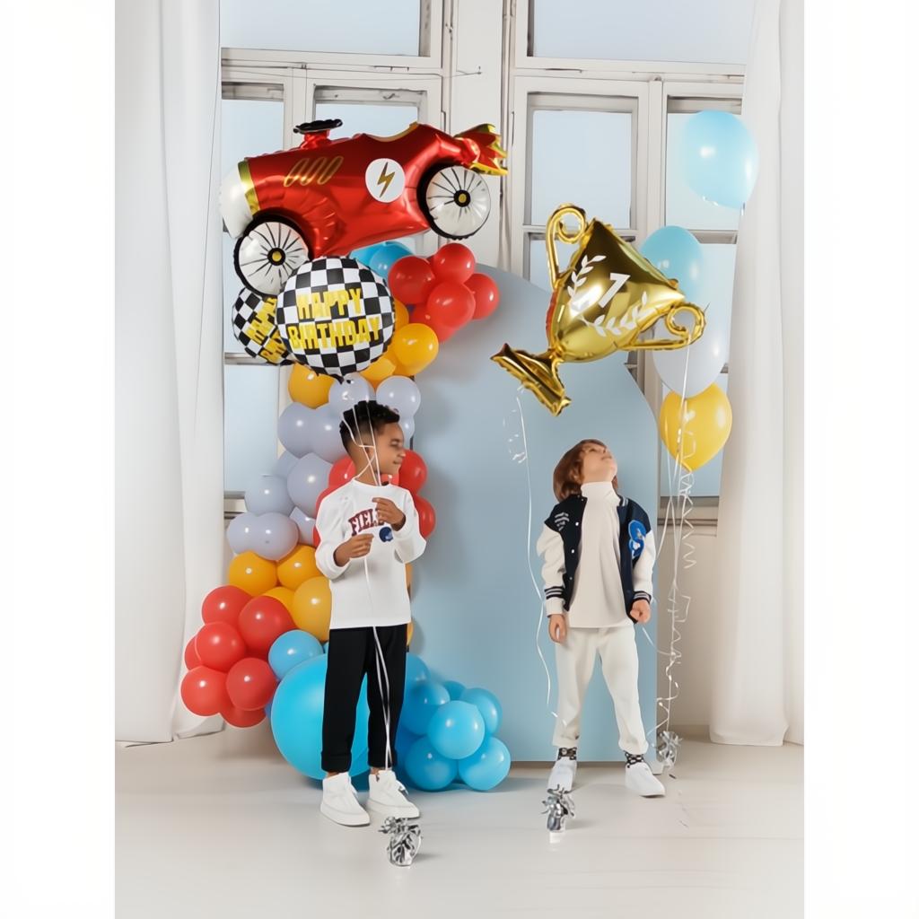 Folienballon Zielflagge, 45 cm PartyDeco 7