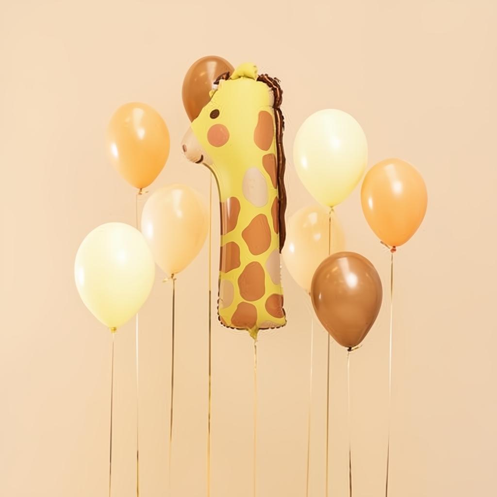 Folienballon Ziffer 1 - Giraffe, 48x96 cm PartyDeco 2