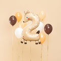 Folienballon Ziffer 2 - Reh, 65x102 cm PartyDeco 2