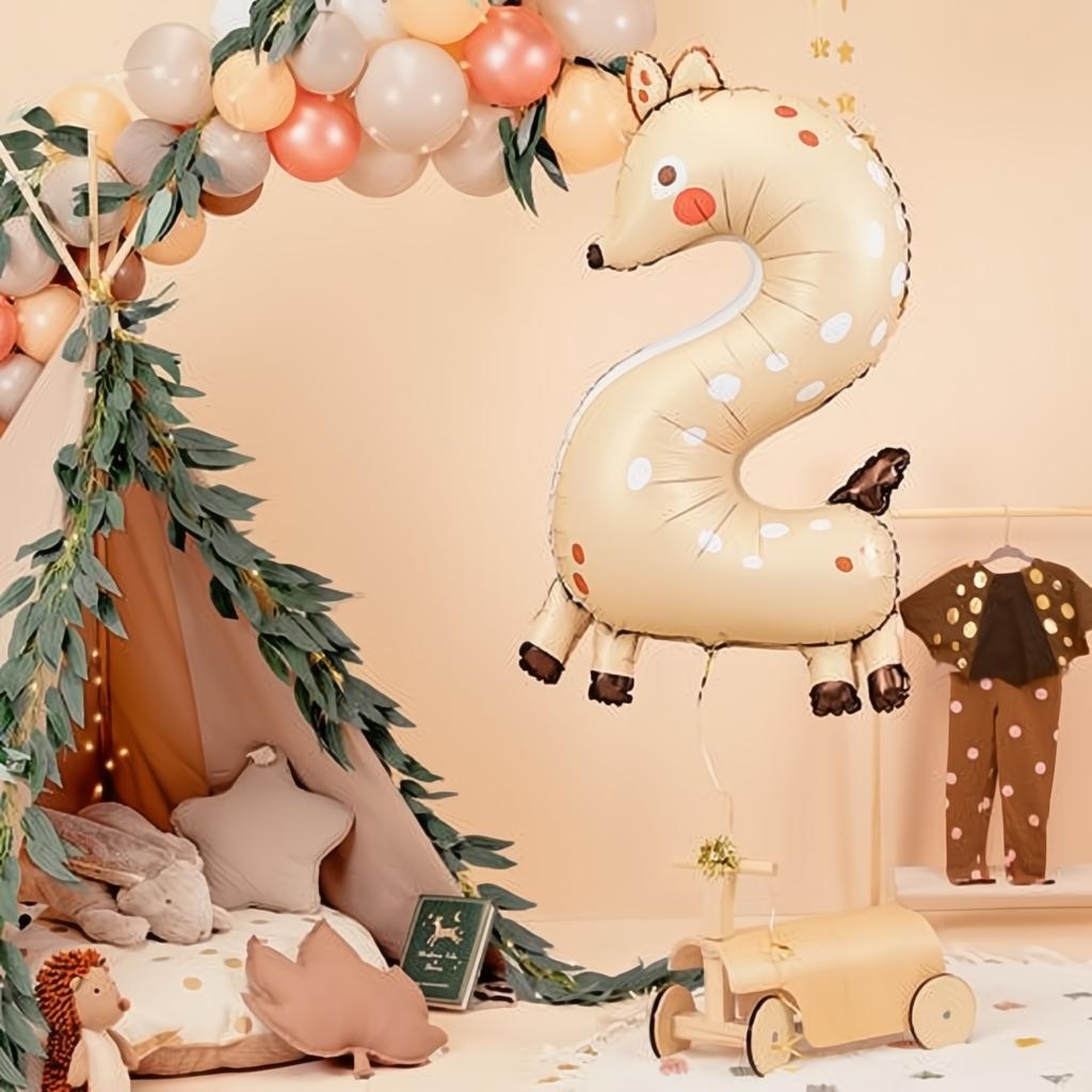 Folienballon Ziffer 2 - Reh, 65x102 cm PartyDeco 4