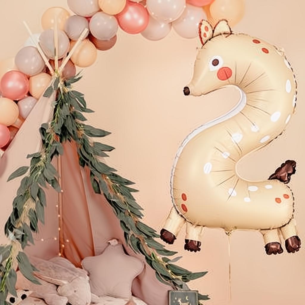 Folienballon Ziffer 2 - Reh, 65x102 cm PartyDeco 5