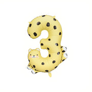 Folienballon Ziffer 3 - Gepard, 72.5x109 cm PartyDeco 1