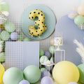 Folienballon Ziffer 3 - Gepard, 72.5x109 cm PartyDeco 4