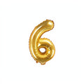 Folienballon Ziffer 35cm, gold PartyDeco 7