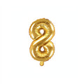 Folienballon Ziffer 35cm, gold PartyDeco 9