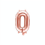 Folienballon Ziffer 35cm, roségold 0 bis 9 PartyDeco 1