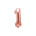 Folienballon Ziffer 35cm, roségold 0 bis 9 PartyDeco 2
