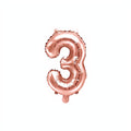 Folienballon Ziffer 35cm, roségold 0 bis 9 PartyDeco 4