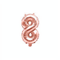 Folienballon Ziffer 35cm, roségold 0 bis 9 PartyDeco 9