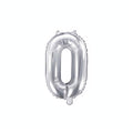 Folienballon Ziffer 35cm, silber PartyDeco 1