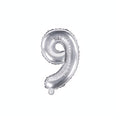 Folienballon Ziffer 35cm, silber PartyDeco 10