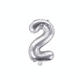 Folienballon Ziffer 35cm, silber PartyDeco 3
