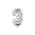 Folienballon Ziffer 35cm, silber PartyDeco 4
