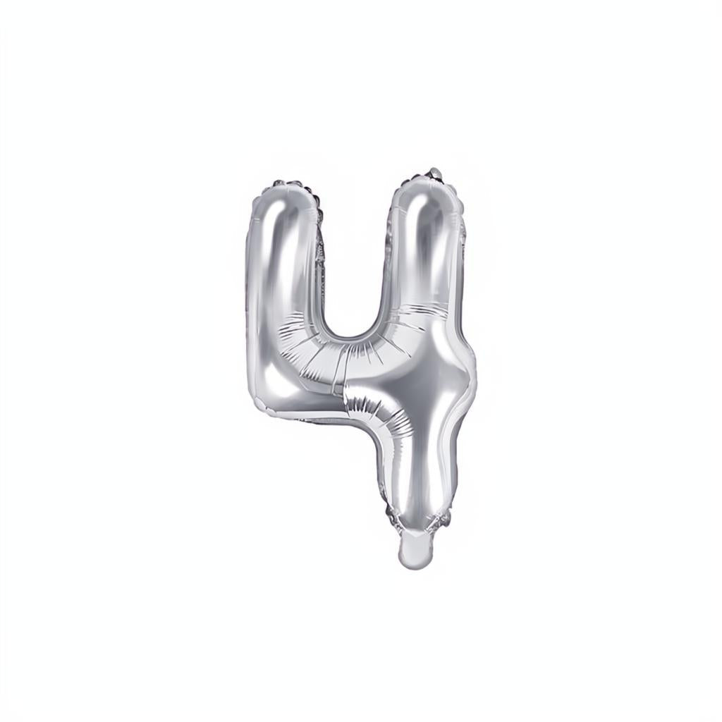 Folienballon Ziffer 35cm, silber PartyDeco 5