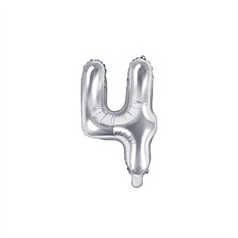 Folienballon Ziffer 35cm, silber PartyDeco 5