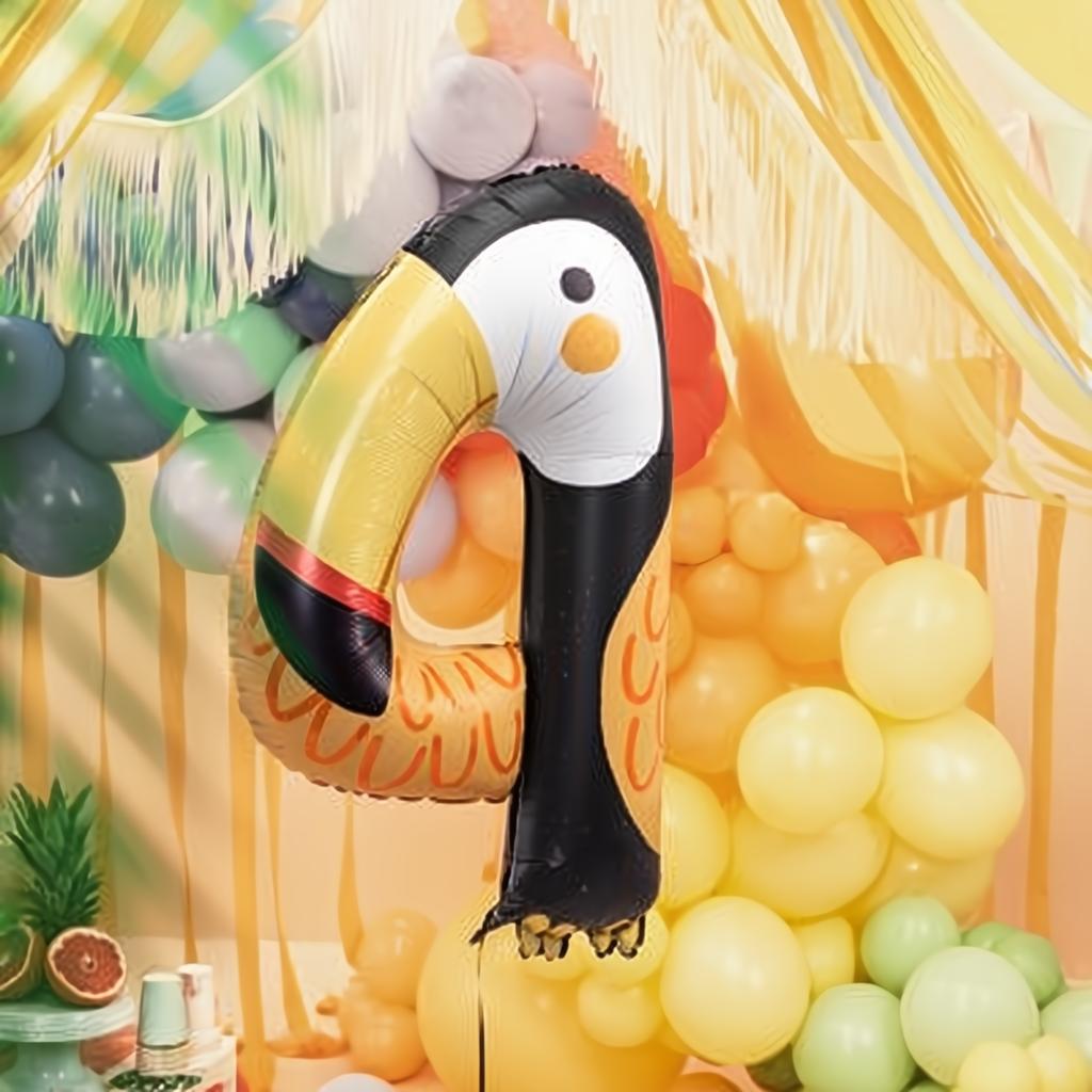Folienballon Ziffer 4 - Tukan, 68x91 cm PartyDeco 5