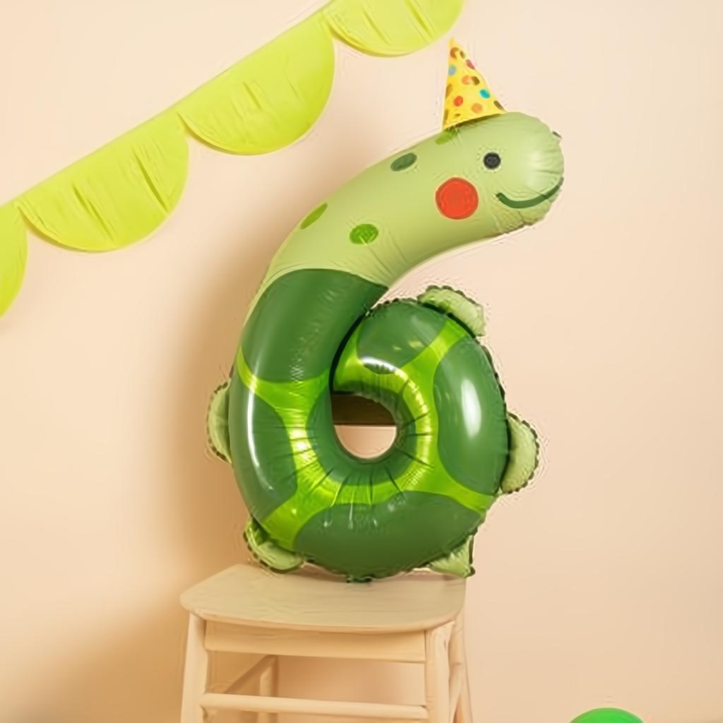 Folienballon Ziffer 6 - Schildkröte, 75x96 cm PartyDeco 3