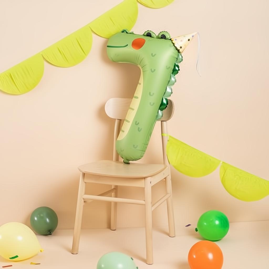 Folienballon Ziffer 7 - Krokodil, 56x85 cm PartyDeco 3