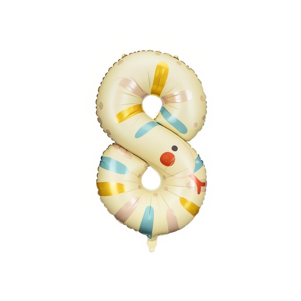 Folienballon Ziffer 8 - Schlange, 51x86 cm PartyDeco 1