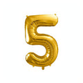 Folienballon Ziffer 86cm, Gold PartyDeco 6