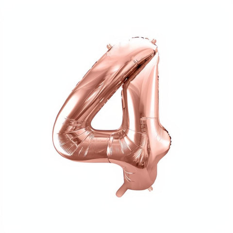 Folienballon Ziffer 86cm, Roségold PartyDeco 5