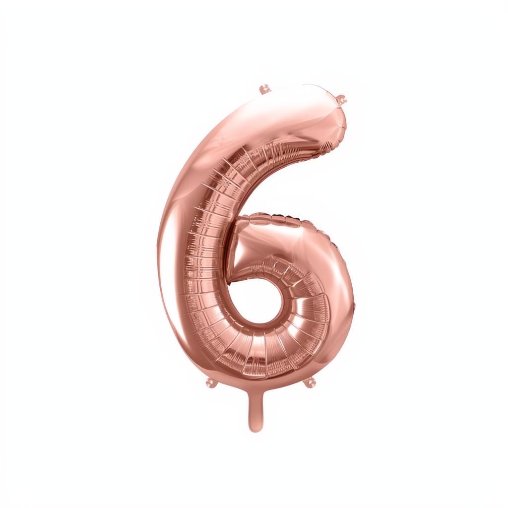 Folienballon Ziffer 86cm, Roségold PartyDeco 7