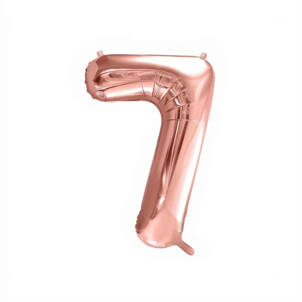 Folienballon Ziffer 86cm, Roségold PartyDeco 8