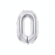 Folienballon Ziffer 86cm, Silber PartyDeco 1