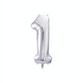Folienballon Ziffer 86cm, Silber PartyDeco 2