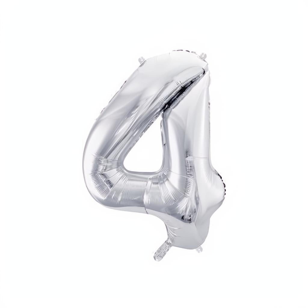 Folienballon Ziffer 86cm, Silber PartyDeco 5