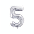 Folienballon Ziffer 86cm, Silber PartyDeco 6