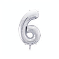 Folienballon Ziffer 86cm, Silber PartyDeco 7