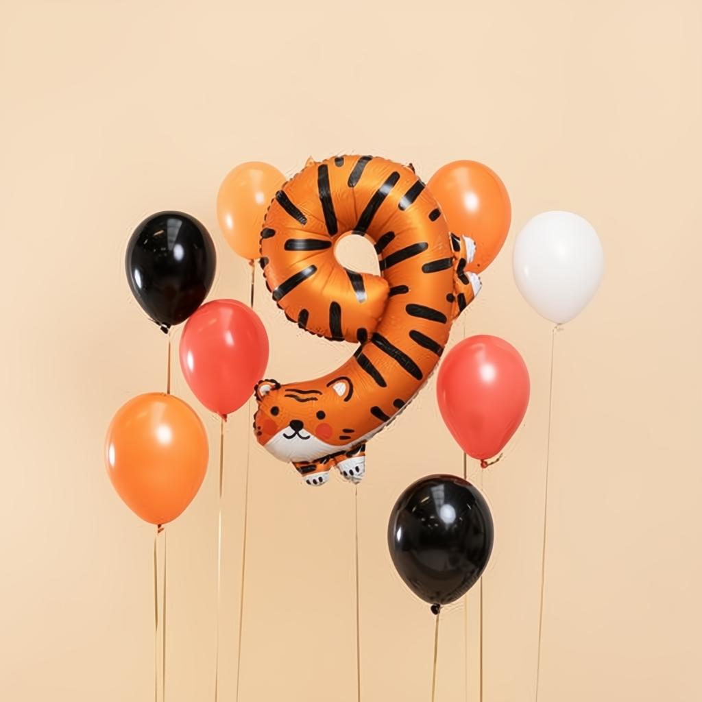 Folienballon Ziffer 9 - Tiger, 64x87 cm PartyDeco 2