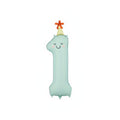 Folienballon Ziffer Kinderparty PartyDeco 2