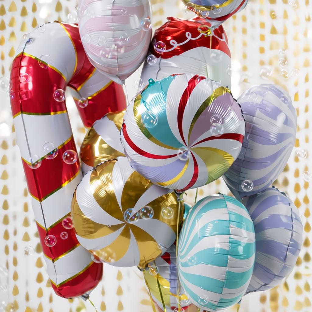 Folienballon Zuckerstange, 50x82cm, rot PartyDeco 3