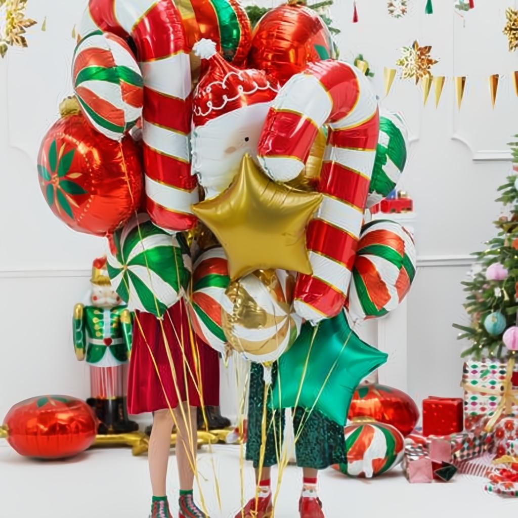 Folienballon Zuckerstange, 50x82cm, rot PartyDeco 4