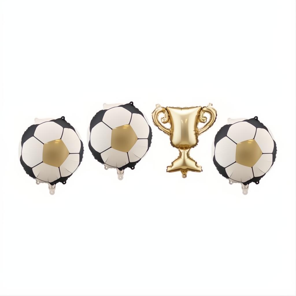 Folienballons für Girlanden Pokal mit Bällen, 33x33 cm und 34 cm PartyDeco 1
