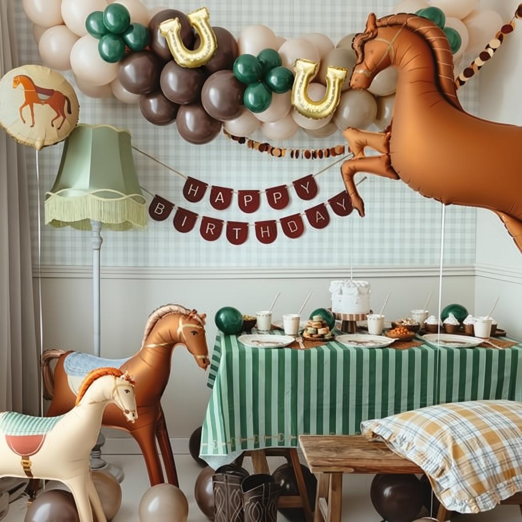 Folienballons für Hufeisengirlanden, 18x19 cm, gold PartyDeco 2
