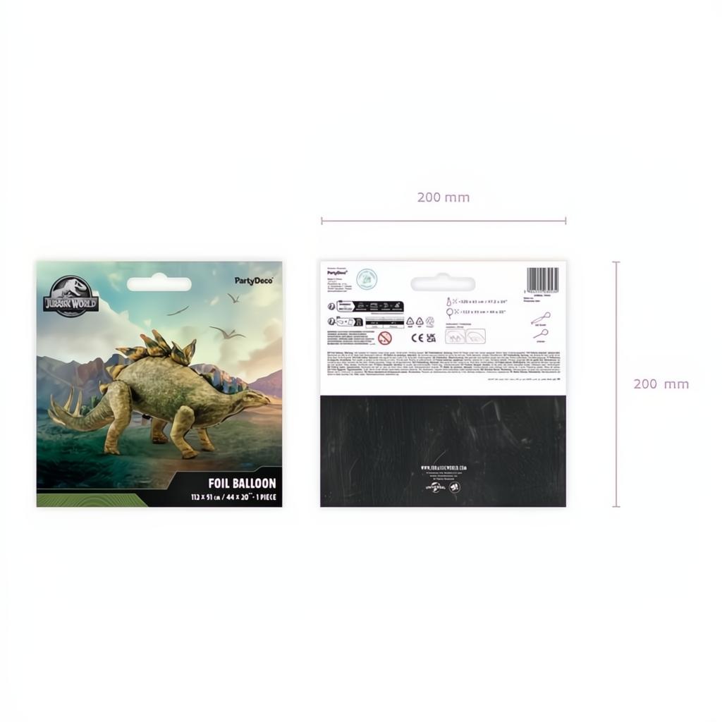 Foliendekoballon Jurassic World Stegosaurus, 112x51 cm PartyDeco 3