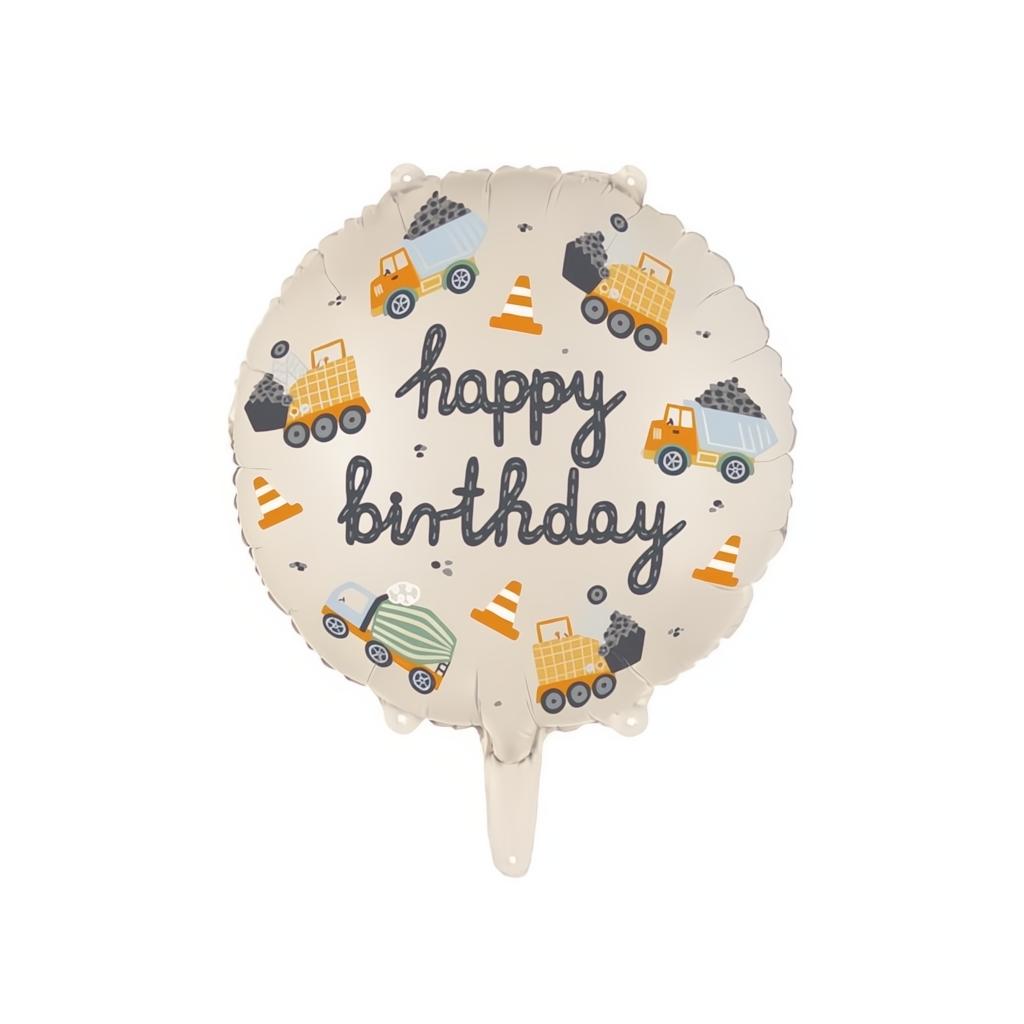 Folienluftballon Baufahrzeuge, 45 cm PartyDeco 1