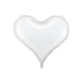 Folienluftballon Herz, 75x64,5 cm, weiss PartyDeco 1