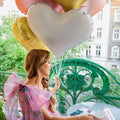 Folienluftballon Herz, 75x64,5 cm, weiss PartyDeco 3