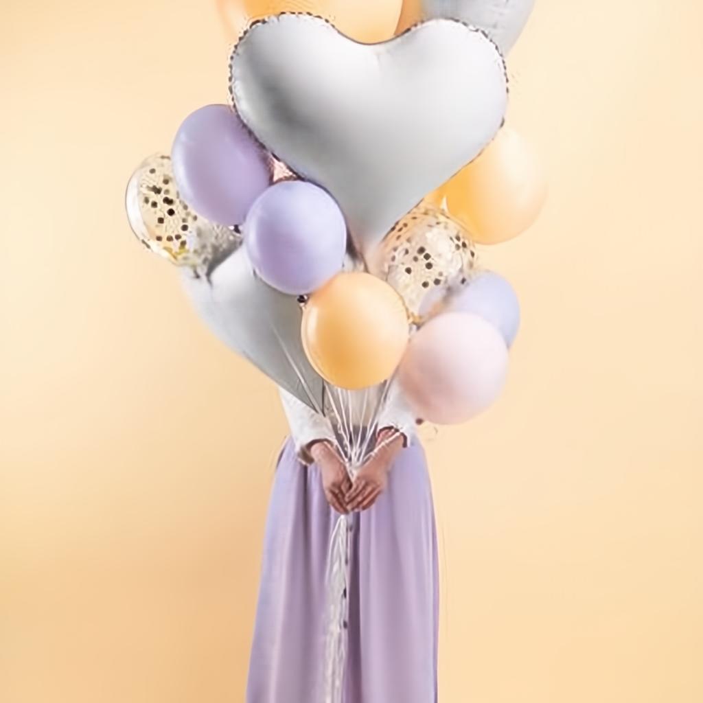 Folienluftballon Herz, 75x64,5 cm, weiss PartyDeco 5