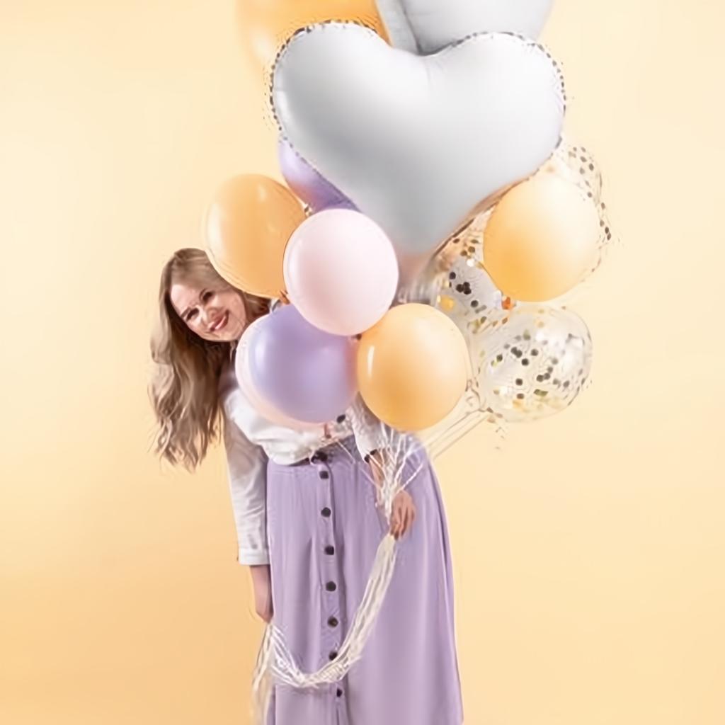 Folienluftballon Herz, 75x64,5 cm, weiss PartyDeco 7