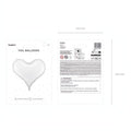 Folienluftballon Herz, 75x64,5 cm, weiss PartyDeco 8
