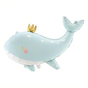 Folienluftballon Wal, 93x60 cm, himmelblau PartyDeco 1