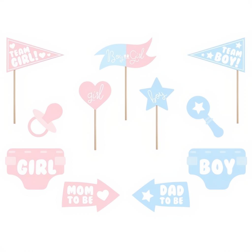 Foto-Gadgets für Gender reveal Partys PartyDeco 1