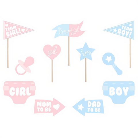 Foto-Gadgets für Gender reveal Partys PartyDeco 1